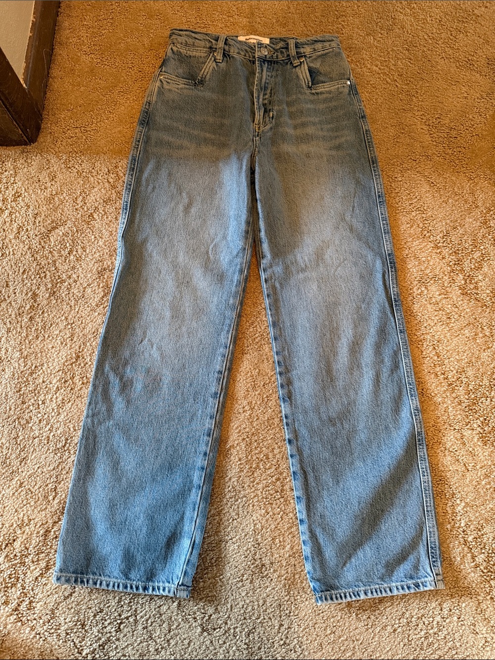 Reformation Cowboy Pointed Pocket High Rise Straight Jeans